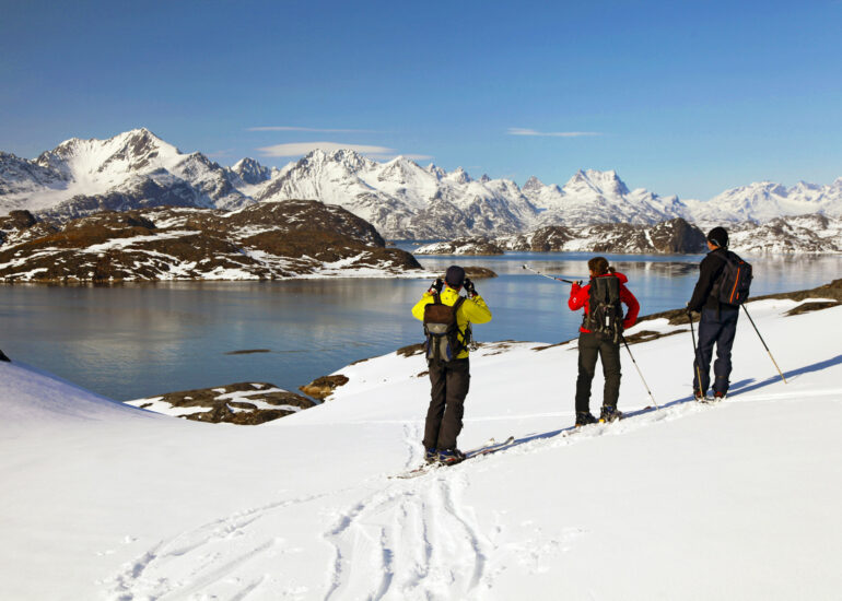 Kurze Pause auf der Skitour