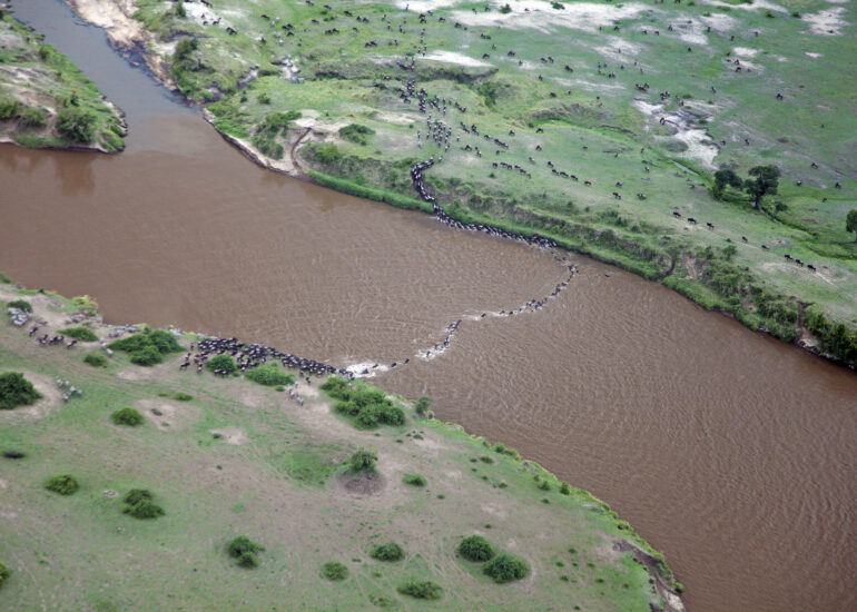 River-Crossing Luftaufnahme