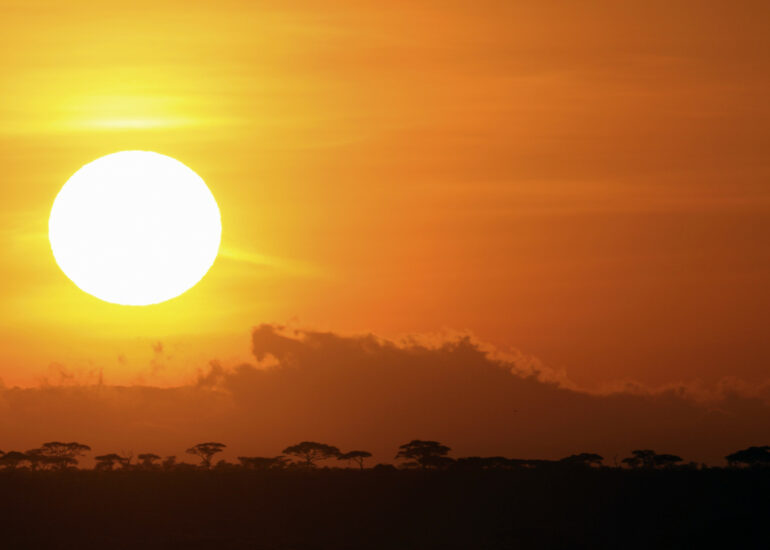 Grandioser Abendhimmel in Afrika
